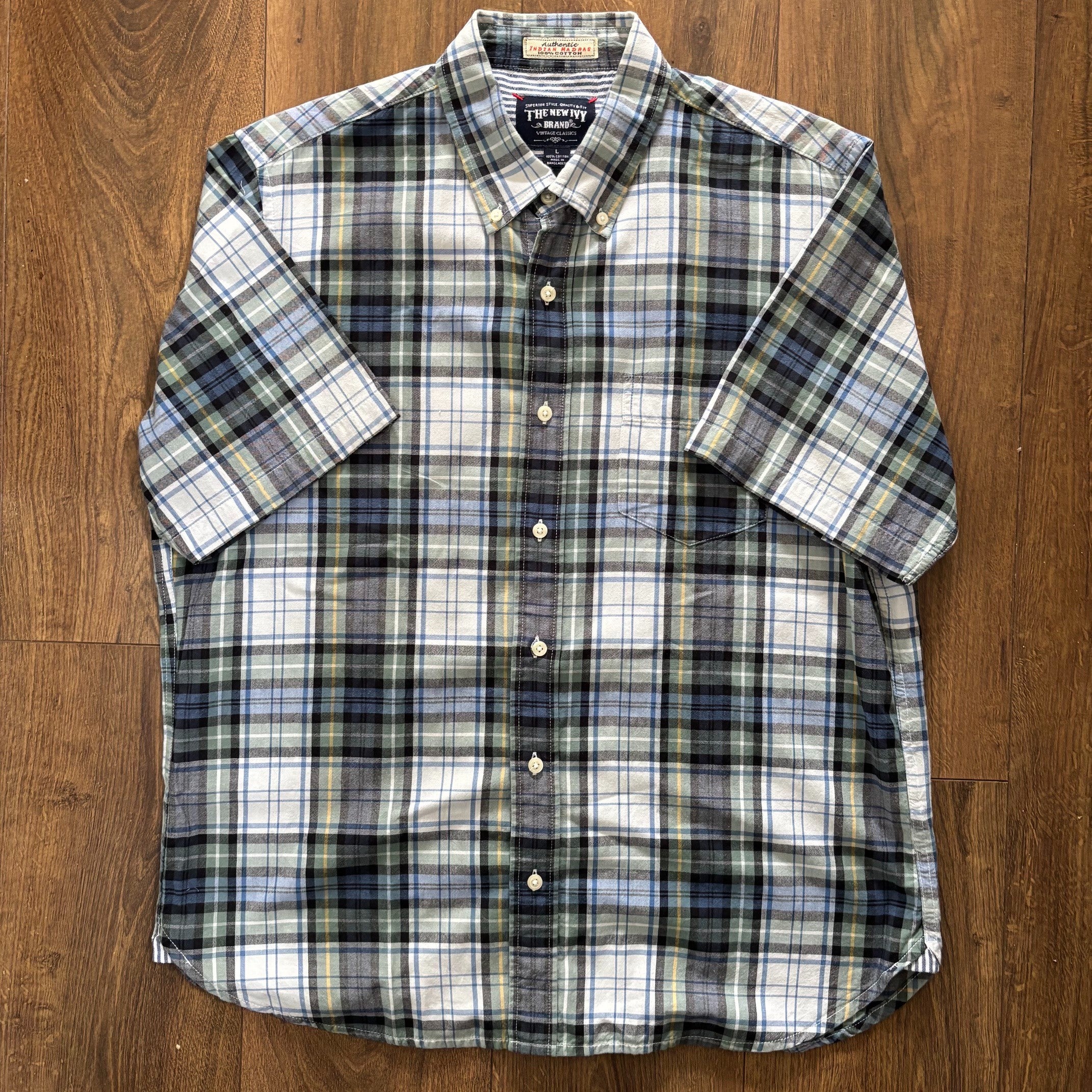 New Ivy Authentic Madras Vintage Shirt (L) | Heritage & Ivy